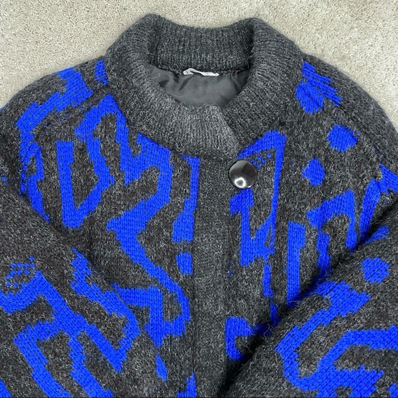 Vintage Aurora International by Abbmoor Chunky Knit Abstract Design Jacket - Picture 7 of 14